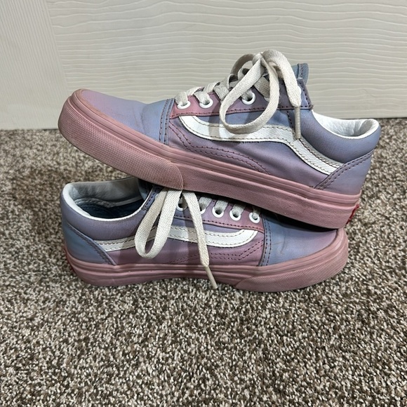 Vans pink purple ombré classic leather old skool size 1 Preowned - Picture 8 of 11